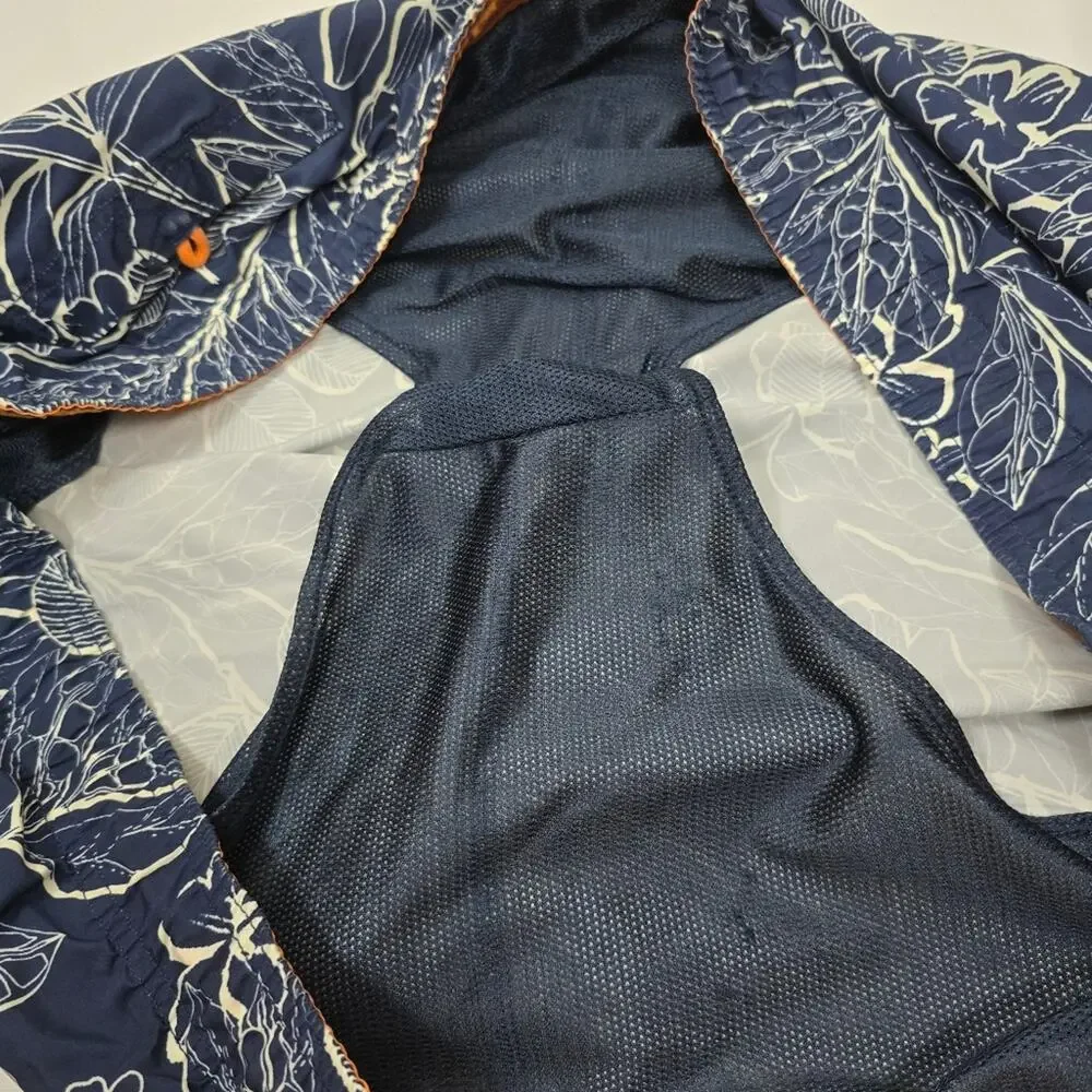 Lands End 3XL Tropical Board Shorts Drawstring  Quick Dry Swim Trunks Pockets